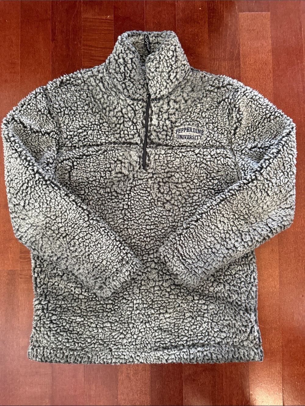 boxercraft Gray Sherpa Quarter-Zip Pullover Pepperdine University